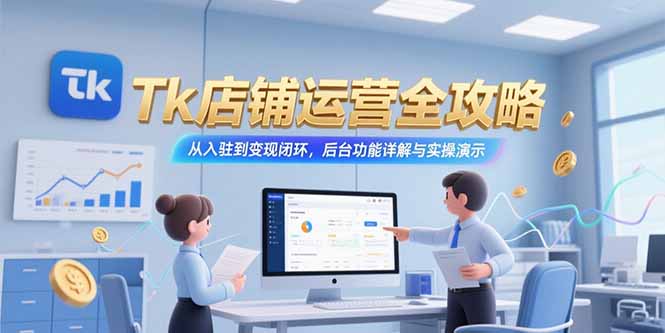 Tk店铺运营全攻略，从入驻到变现闭环，后台功能详解与实操演示-创新社-资源网-最新项目分享网站