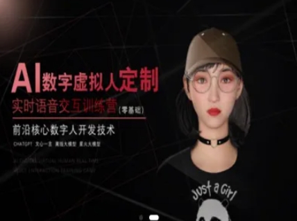 AI数字虚拟人定制，实时语音交互训练营(零基础)，前沿核心数字人开发技术-创新社-资源网-最新项目分享网站
