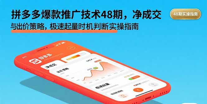 拼多多爆款推广技术48期，净成交与出价策略，极速起量时机判断实操指南-创新社-资源网-最新项目分享网站