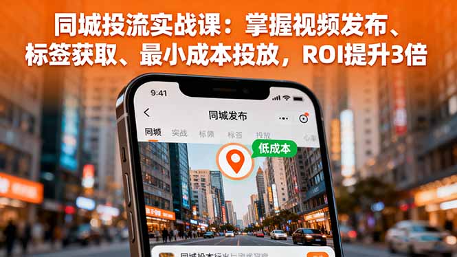同城投流实战课:掌握视频发布、标签获取、最小成本投放,ROI提升3倍-创新社-资源网-最新项目分享网站