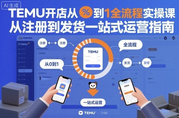 TEMU开店从0到1全流程实操课，从注册到发货一站式运营指南-创新社-资源网-最新项目分享网站