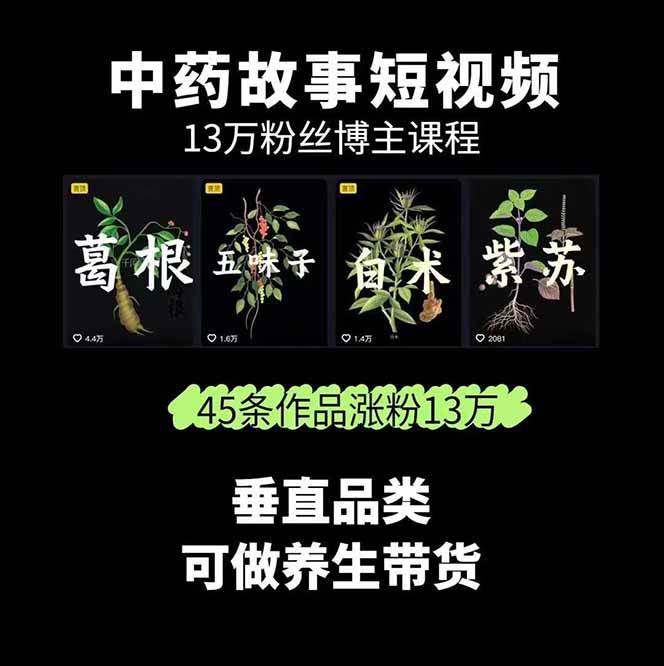 图片[2]-中药文化赛道：溯源故事开发，AI工具实战，平台运营，全方位解锁中医流量变现新路径-创新社-资源网-最新项目分享网站