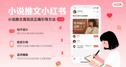 小说推文小红书高转化引导方法实操课，小说推文高效且正确引导方法-创新社-资源网-最新项目分享网站