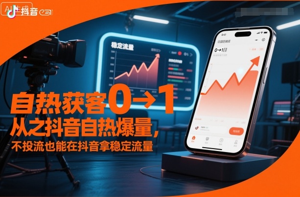 自热获客从0到1之抖音自热爆量，不投流也能在抖音拿稳定流量-创新社-资源网-最新项目分享网站