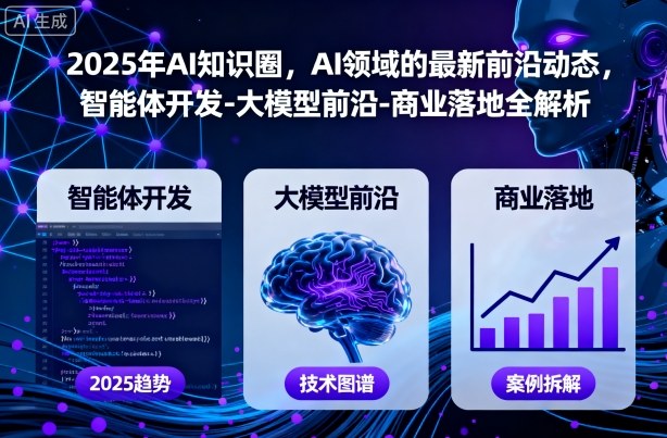 2025年AI知识圈,AI领域的最新前沿动态,智能体开发-大模型前沿-商业落地全解析-创新社-资源网-最新项目分享网站