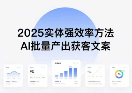实体强效率方法：AI批量产出获客文案，2025年普通人拥抱AI，实现实体创收-创新社-资源网-最新项目分享网站