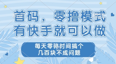 首码零撸项目，有快手就可以做，每天业务时间搞个几张不是问题【揭秘】-创新社-资源网-最新项目分享网站