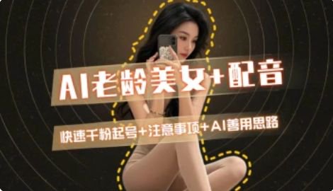 AI老龄美女涨粉+变现_快速千粉起号思路-创新社-资源网-最新项目分享网站