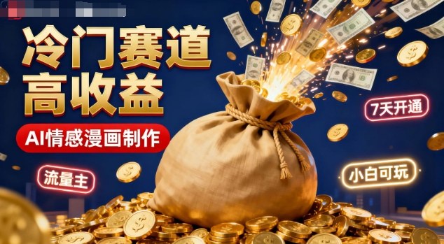 公众号冷门赛道,用AI做情感漫画,7天开通流量主,操作简单,小白可玩-创新社-资源网-最新项目分享网站