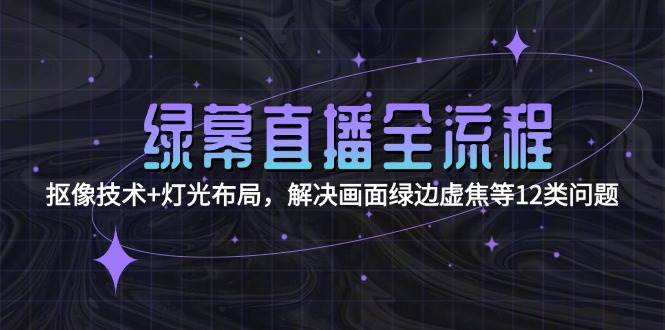 绿幕直播全流程：抠像技术+灯光布局，解决画面绿边虚焦等12类问题-创新社-资源网-最新项目分享网站