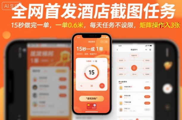 全网首发酒店截图任务,15秒做完一单,一单0.6米,每天任务不设限,矩阵操作日入3张【揭秘】-创新社-资源网-最新项目分享网站