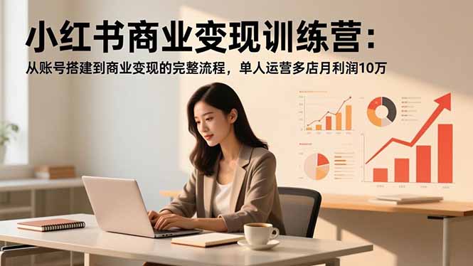 小红书商业变现训练营:从账号搭建到商业变现的完整流程,单人运营多店月利润10万-创新社-资源网-最新项目分享网站