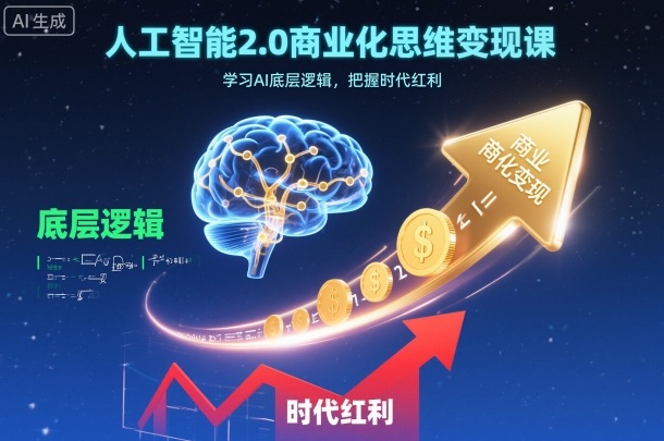 人工智能2.0商业化思维变现课,学习AI底层逻辑,把握时代红利-创新社-资源网-最新项目分享网站