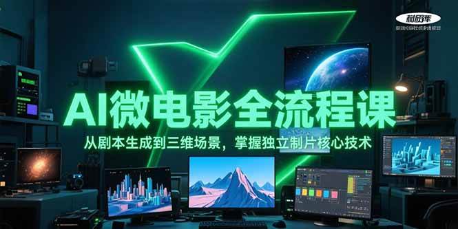 AI微电影全流程课，从剧本生成到三维场景，掌握独立制片核心技术-创新社-资源网-最新项目分享网站