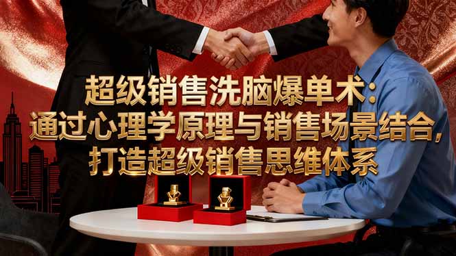 超级销售洗脑爆单术:通过心理学原理与销售场景结合,打造超级销售思维体系-创新社-资源网-最新项目分享网站