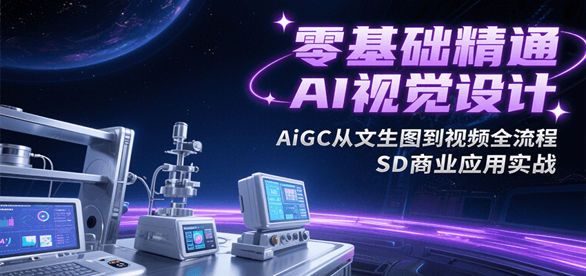 零基础精通AI视觉设计，AiGC从文生图到视频全流程，SD商业应用实战-创新社-资源网-最新项目分享网站