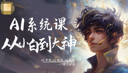 AI系统课程,从小白到大神系统学AI,AI声音-AI绘画-AI视频一门课全掌握-创新社-资源网-最新项目分享网站
