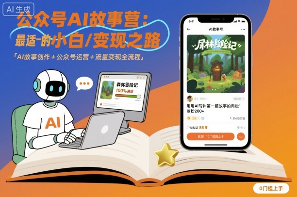 公众号ai故事营,最适合小白的自媒体变现之路-创新社-资源网-最新项目分享网站