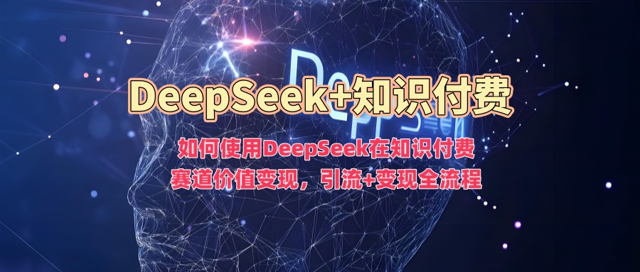 如何使用DeepSeek在知识付费赛道价值变现，引流+变现全流程-创新社-资源网-最新项目分享网站