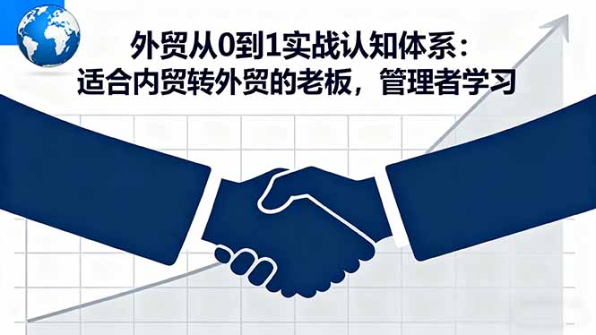 外贸从0到1实战认知体系:适合内贸转外贸的老板,管理者学习-创新社-资源网-最新项目分享网站