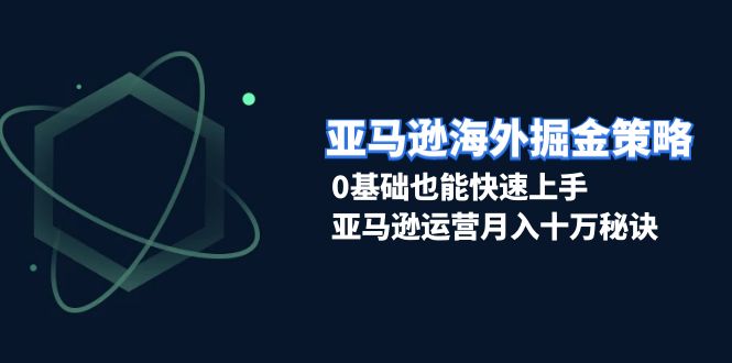 亚马逊海外掘金策略，0基础也能快速上手，亚马逊运营月入十万秘诀-创新社-资源网-最新项目分享网站