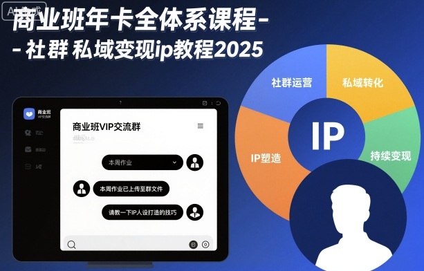 商业班年卡全体系课程-社群私域变现ip教程2025-创新社-资源网-最新项目分享网站