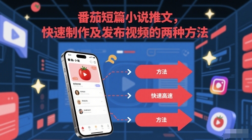 番茄短篇小说推文，快速制作及发布视频的两种方法-创新社-资源网-最新项目分享网站
