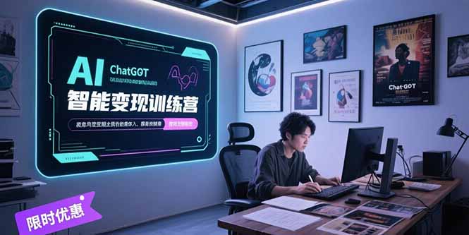 AI智能变现训练营，ChatGPT写作变现，电影解说制作，图文带货方法论-创新社-资源网-最新项目分享网站