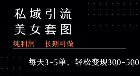 私域卖套图每天3-5单   每单利润99-2张+-创新社-资源网-最新项目分享网站
