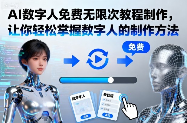AI数字人免费无限次教程制作,让你轻松掌握数字人的制作方法-创新社-资源网-最新项目分享网站