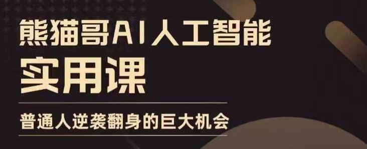 AI人工智能实用课，实在实用实战，普通人逆袭翻身的巨大机会-创新社-资源网-最新项目分享网站