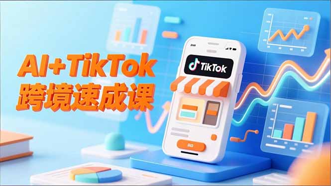 AI+TikTok跨境速成课，智能翻译、店铺定位、流程拆解，7天高效上线运营-创新社-资源网-最新项目分享网站