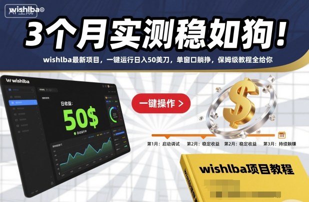 3个月实测稳如狗！wishlba最新项目，一键运行日入50美刀，单窗口躺挣，保姆级教程全给你【揭秘】-创新社-资源网-最新项目分享网站