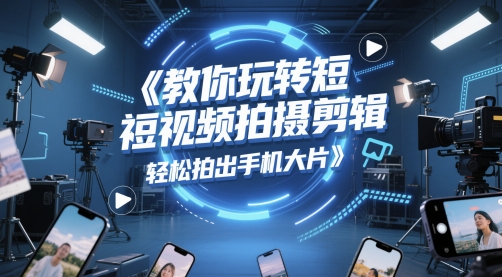教你玩转短视频拍摄剪辑，轻松拍出手机大片-创新社-资源网-最新项目分享网站