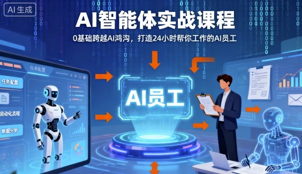 Ai智能体实战课程，0基础跨越Ai鸿沟，打造24小时帮你工作的Ai员工，打破常规，以实战定义Ai-创新社-资源网-最新项目分享网站