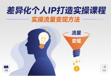差异化个人IP打造实操课程，实操流量变现方法-创新社-资源网-最新项目分享网站