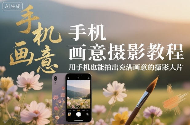 手机画意摄影教程，用手机也能拍出充满画意的摄影大片-创新社-资源网-最新项目分享网站