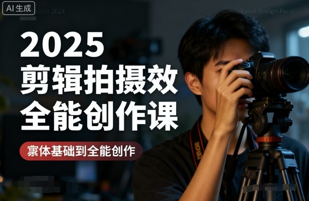 2025剪辑拍摄特效全能创作课，零基础到全能创作-创新社-资源网-最新项目分享网站