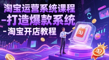 淘宝运营系统课程-打造爆款系统-淘宝开店教程-创新社-资源网-最新项目分享网站