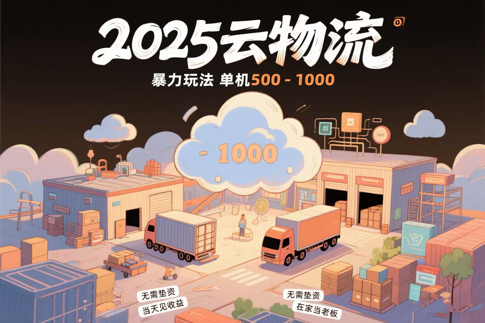 云物流赚差价，项目纯利润500~1000，无需垫资，当天到账。不需要有车，…-创新社-资源网-最新项目分享网站
