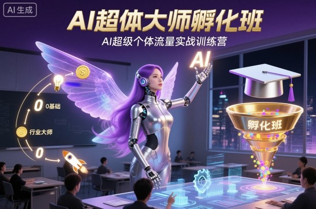 AI超体大师孵化班，AI超级个体流量实战训练营-创新社-资源网-最新项目分享网站