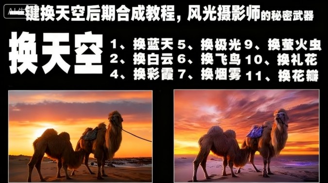 一键换天空后期合成教程，风光摄影师的秘密武器-创新社-资源网-最新项目分享网站