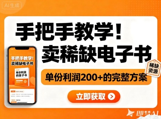 手把手教学！在小红书卖稀缺电子书，单份利润2张+的完整方案-创新社-资源网-最新项目分享网站