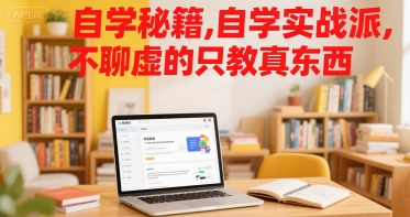 自学秘籍，自学实战派，不聊虚的只教真东西-创新社-资源网-最新项目分享网站