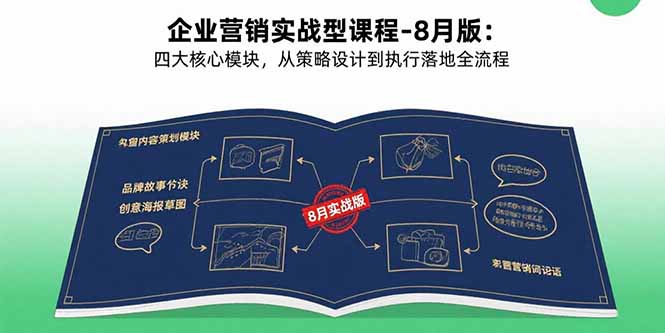 企业营销实战型课程-8月版：四大核心模块，从策略设计到执行落地全流程-创新社-资源网-最新项目分享网站