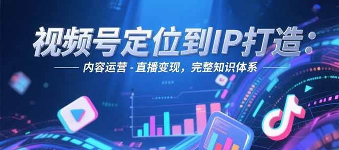 视频号定位到IP打造：账号搭建-内容运营-直播变现，完整知识体系-创新社-资源网-最新项目分享网站