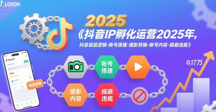 抖音IP孵化运营2025年，抖音底层逻辑-账号搭建-摄影剪辑-账号内容-规避违规-创新社-资源网-最新项目分享网站
