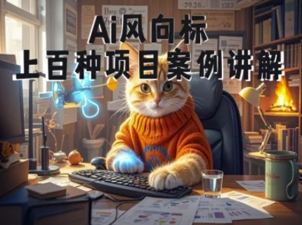 Ai风向标-附100种项目案例玩法-0基础小白到大神ai视频商业应用教学-创新社-资源网-最新项目分享网站