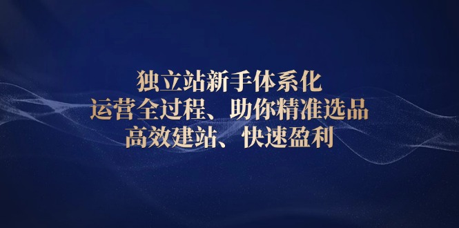 独立站新手体系化 运营全过程，助你精准选品、高效建站、快速盈利-创新社-资源网-最新项目分享网站