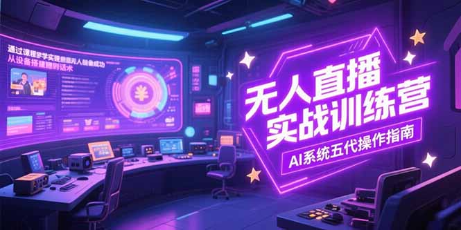无人直播实操训练营，从设备搭建到话术，AI系统五代操作指南(7月更新-创新社-资源网-最新项目分享网站